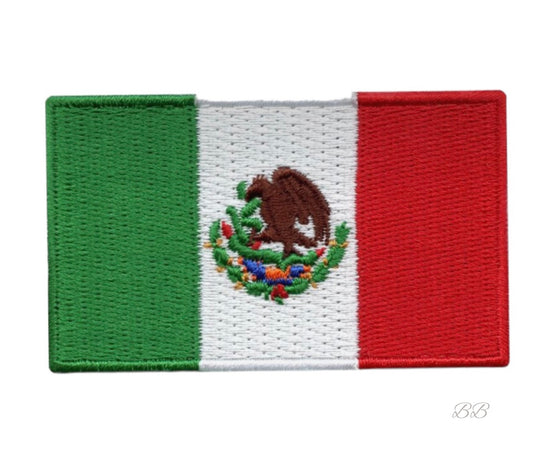 Mexican flag embroidered patch