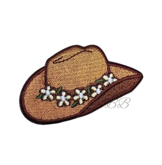 Cowgir hat embroidered patch