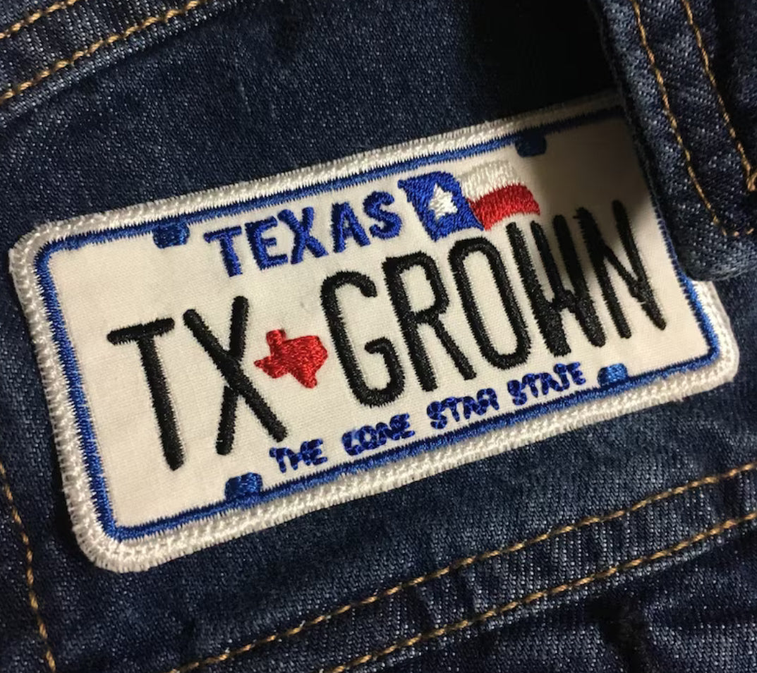 Tx grown embroidered patch