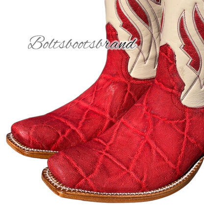 Red zone 7 toe by Boltsbootsbrand