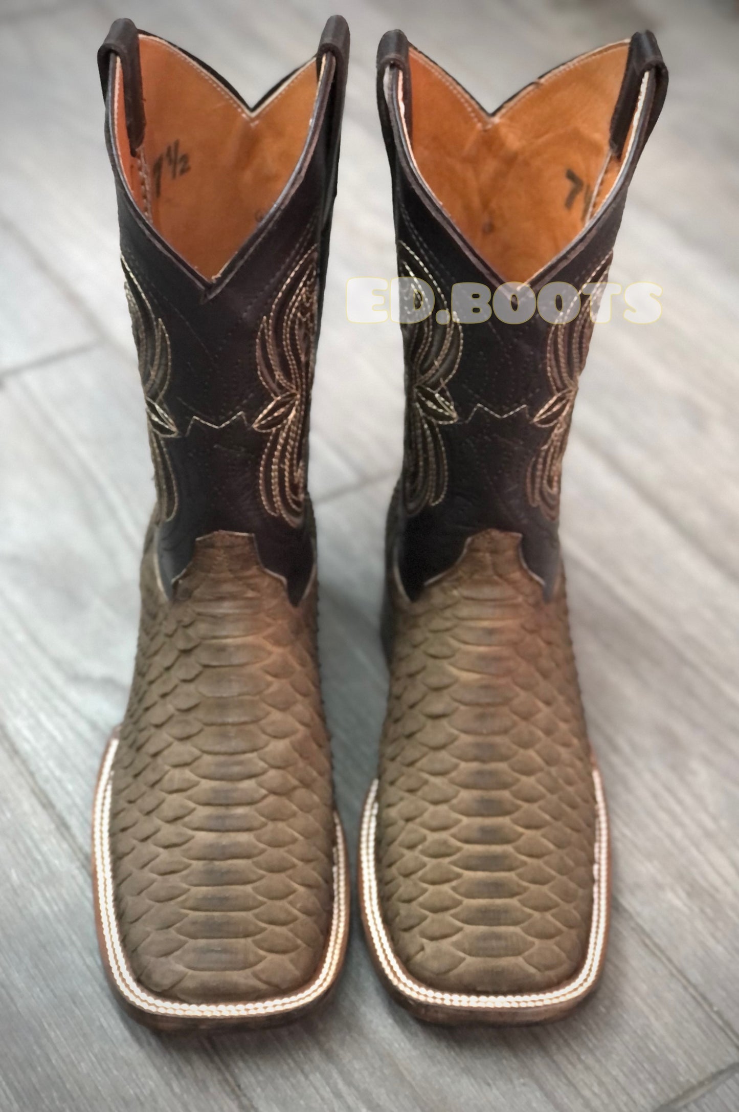 Men’s Mate green Python by ED.boots