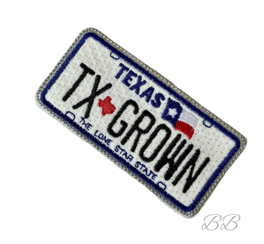 Tx grown embroidered patch