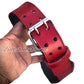 Bld97 handtooled weight belt by Boltsbootsbrand
