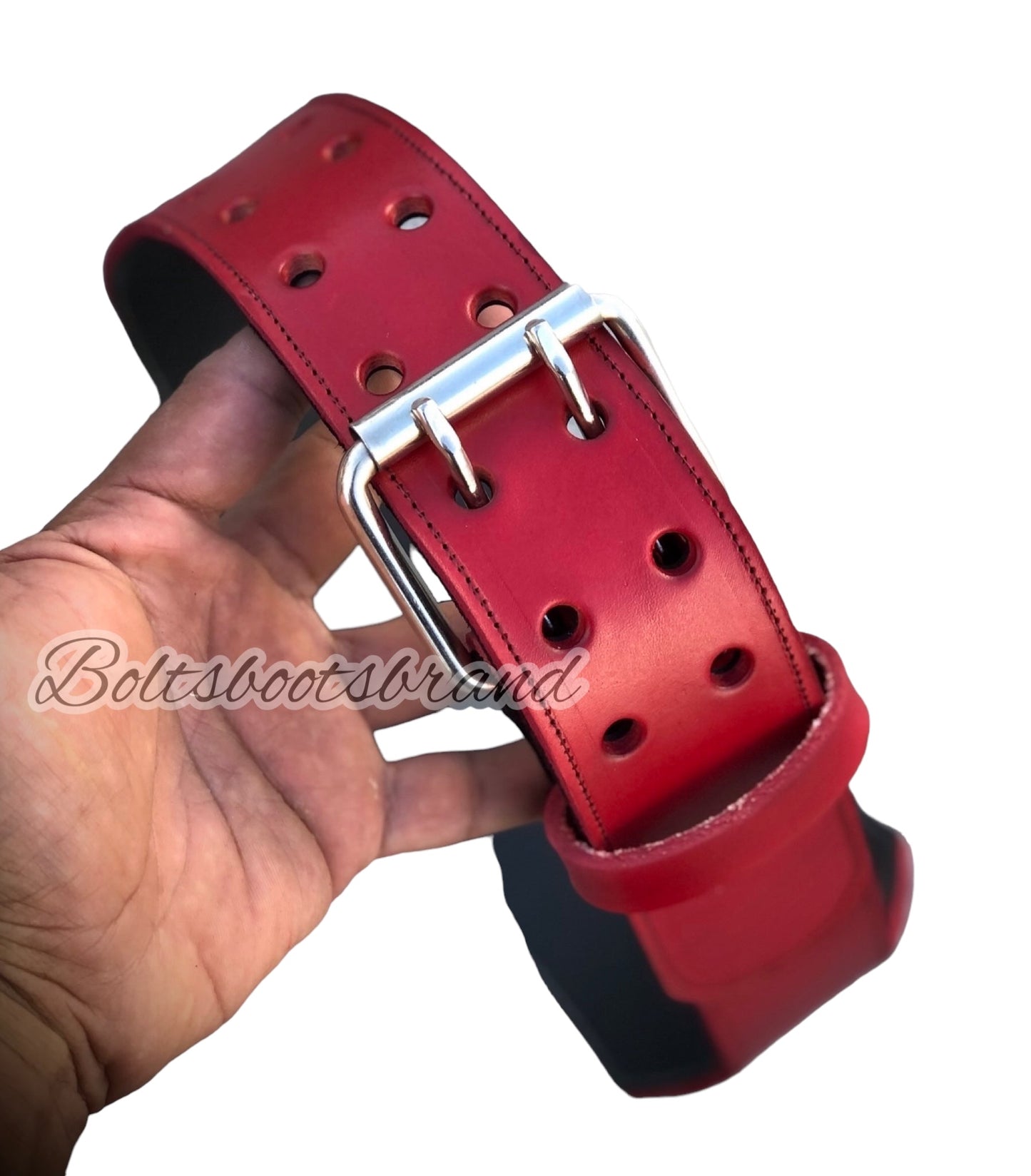 Bld97 handtooled weight belt by Boltsbootsbrand