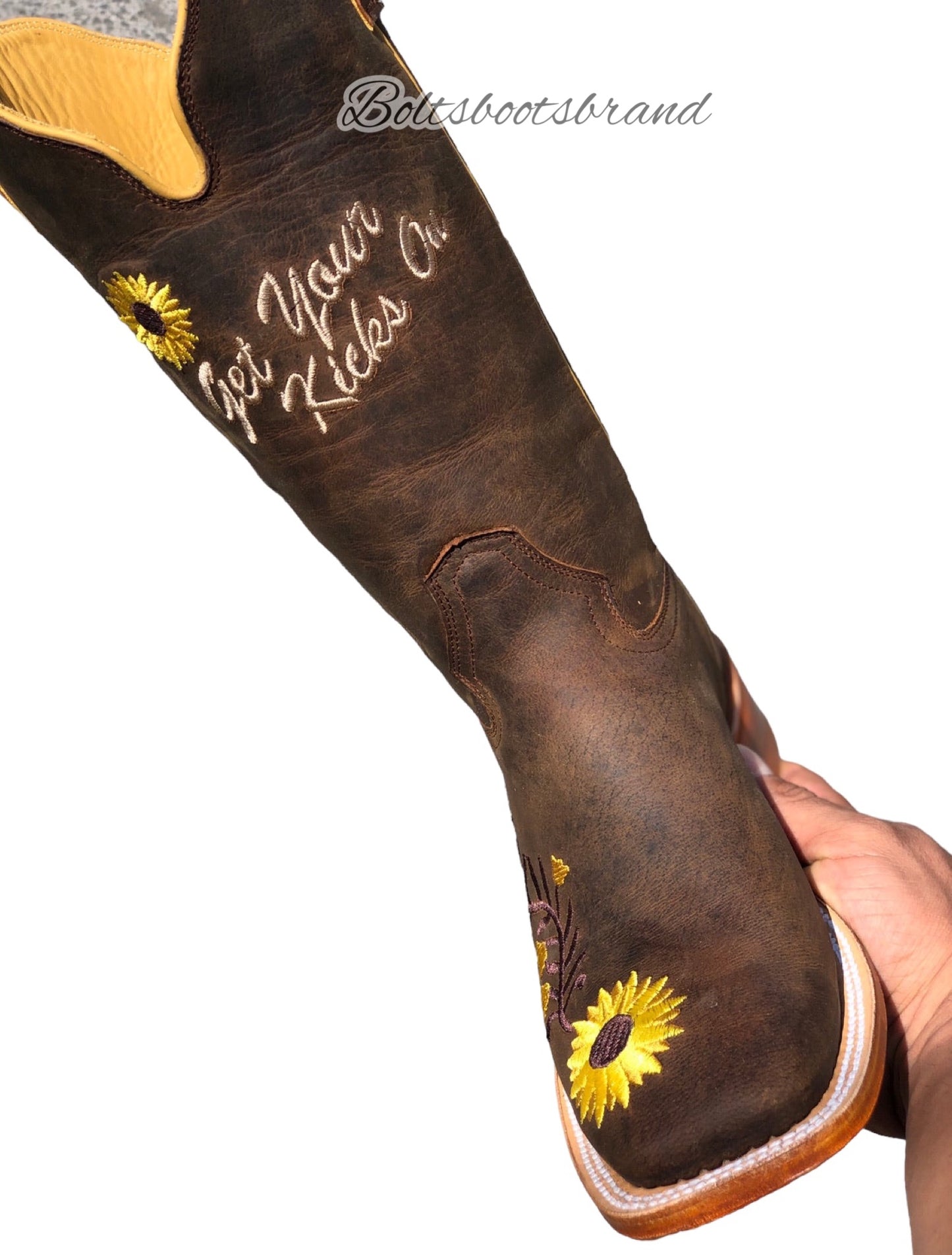 Embroidery sunflower 🌻 boots
