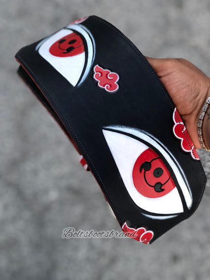 Naruto edition handtooled weight belt by Boltsbootsbrand