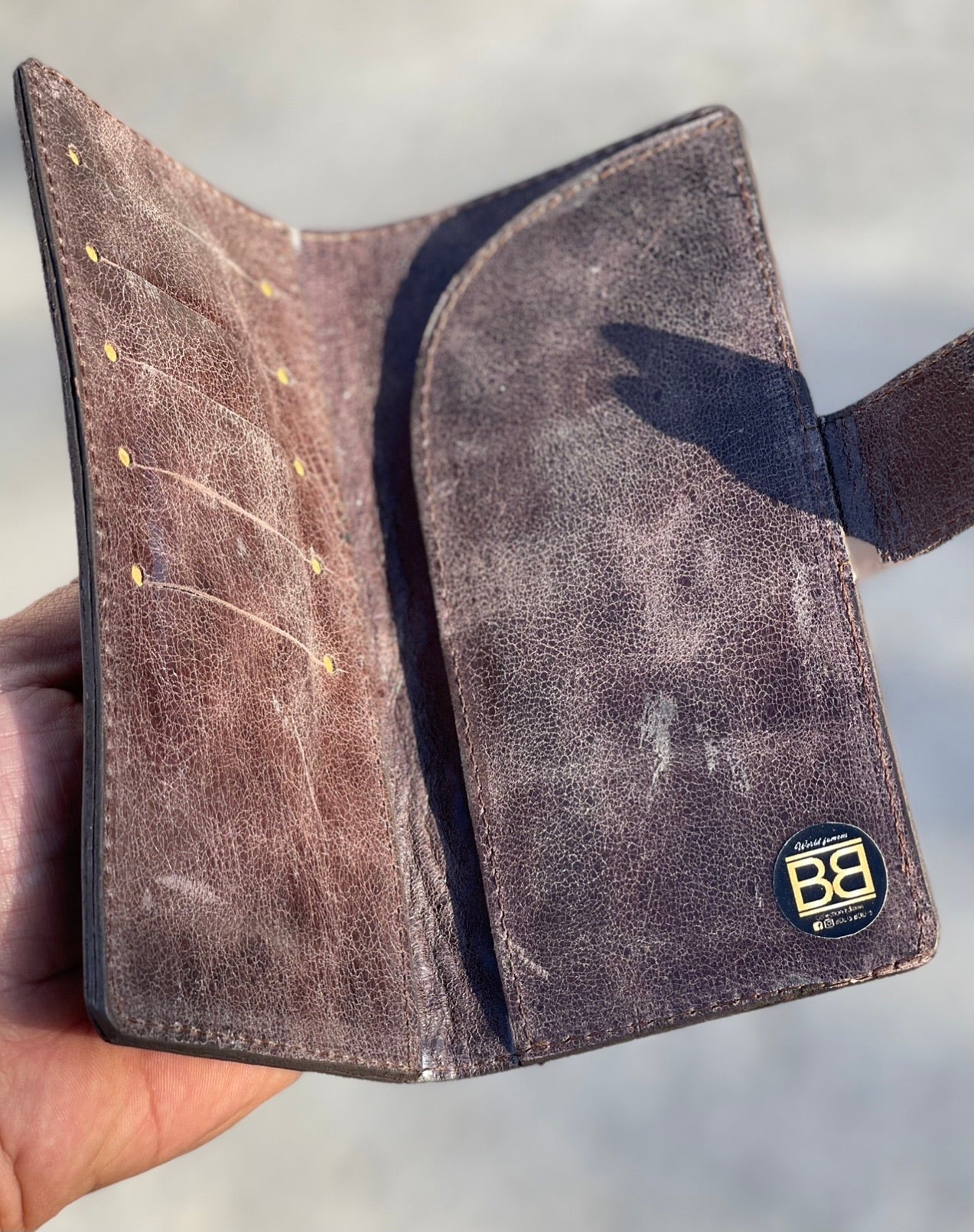 Cadd brown handtooled wallet