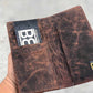 Mahogany California handtooled wallet by Boltsbootsbrand