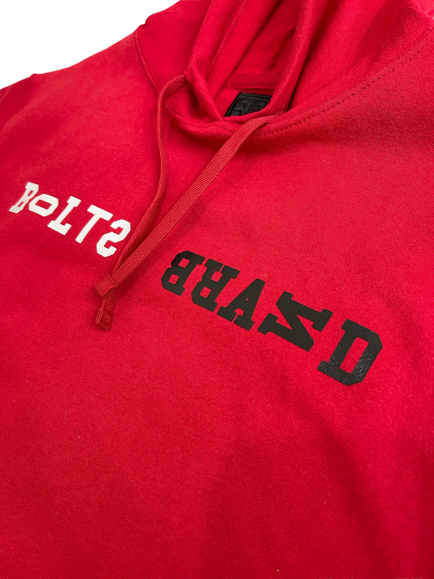 Bolts brand red hoodie