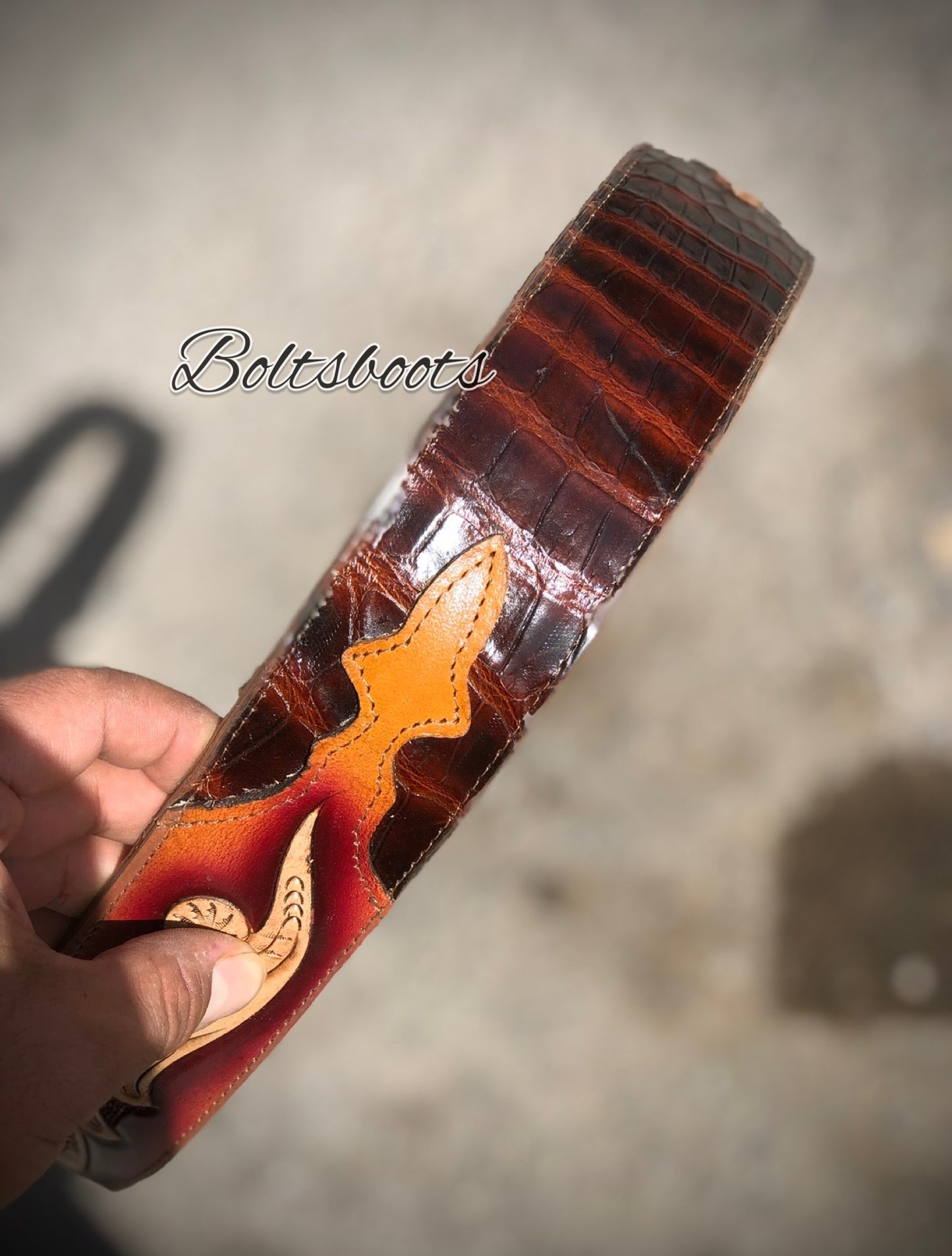 Handtooled BP belt by Boltsbootsbrand